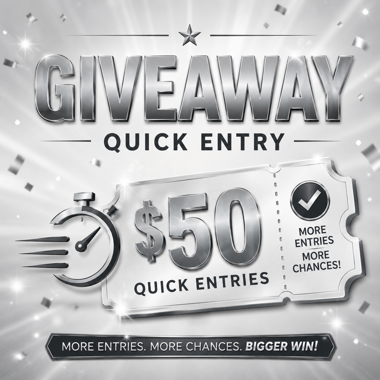 Giveaway Entry Pack Silver - 10 Entries