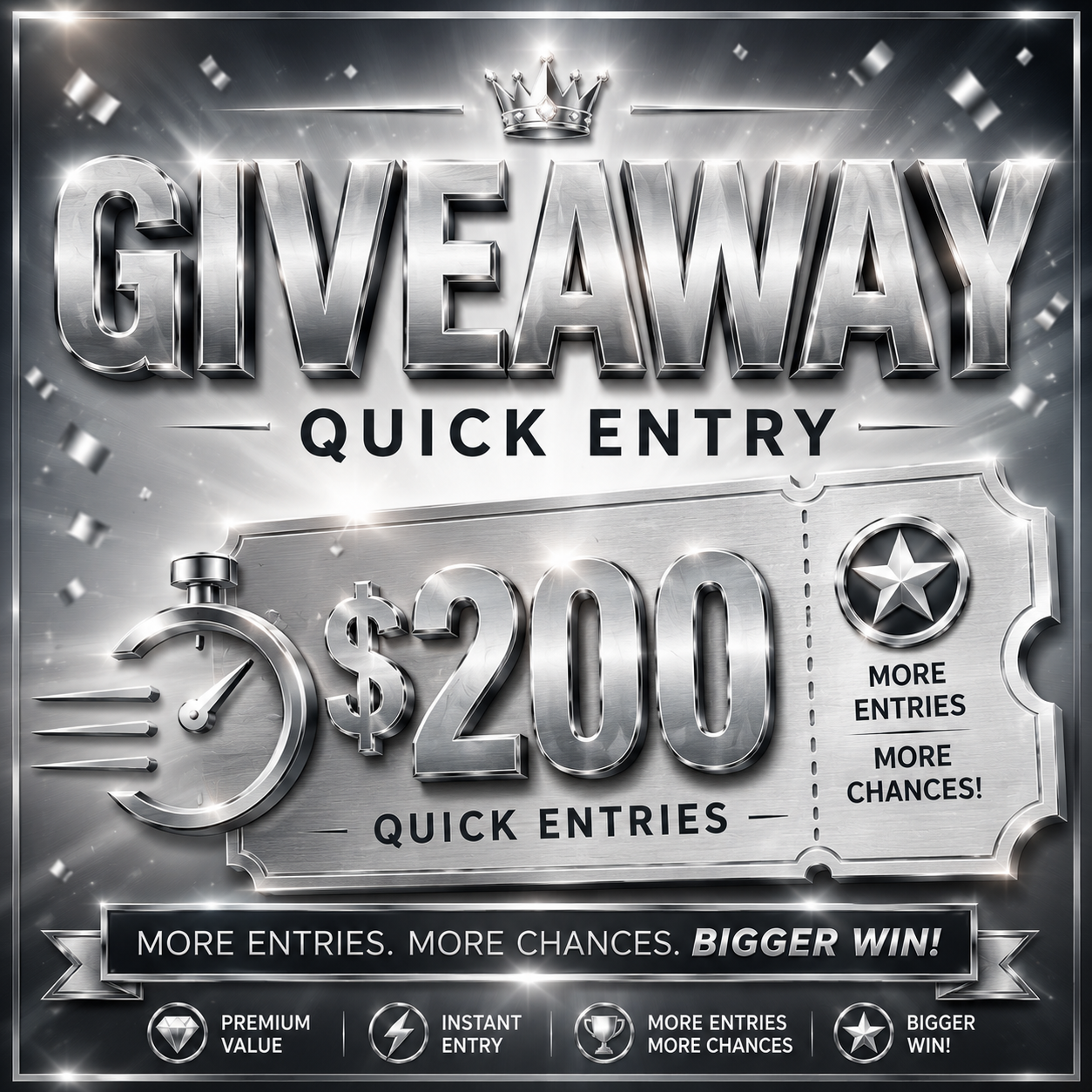 Giveaway Entry Pack Platinum - 50 Entries